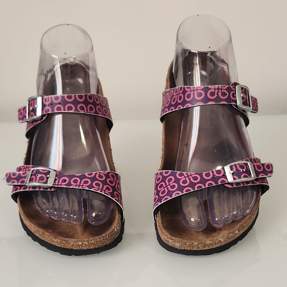 Birkys By Birkenstock Pink Patterned Women's Sandals